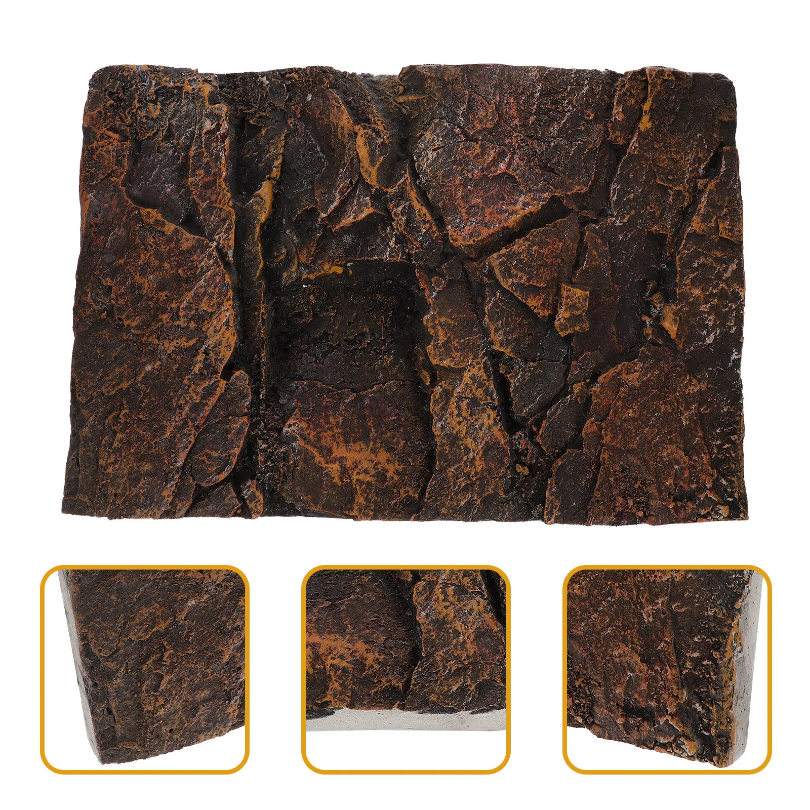 

3D Stereo Decorative Panel For Reptile Tank Terrarium Fish Aquarium Background Board Lightweight Realistic Texture Reusable