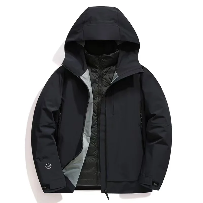 2025 Autumn/Winter New Men's Down Jacket Thickened Warm Inner Tank Detachable Outdoor Cold proof Jacket