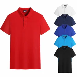 Yaz moda düz renk yaka düğmesi kısa kollu Polo GÖMLEK rahat nefes rahat üstleri