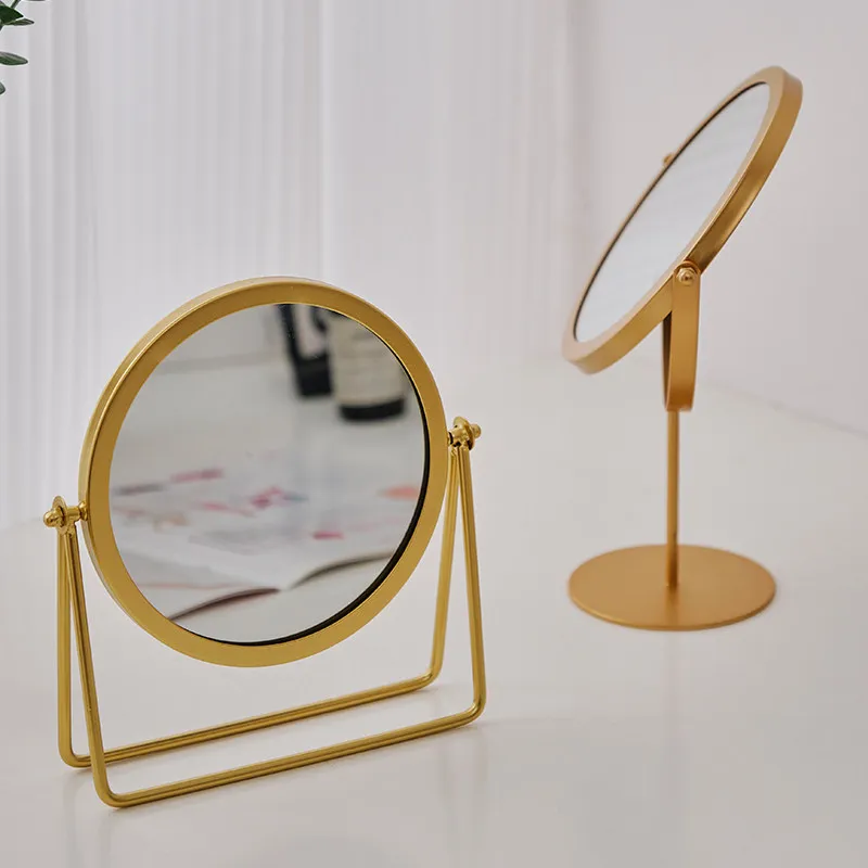 Ins Nordic Round Makeup Mirror Large Vanity Desk Mirror for Girls Dorm Home mirrors