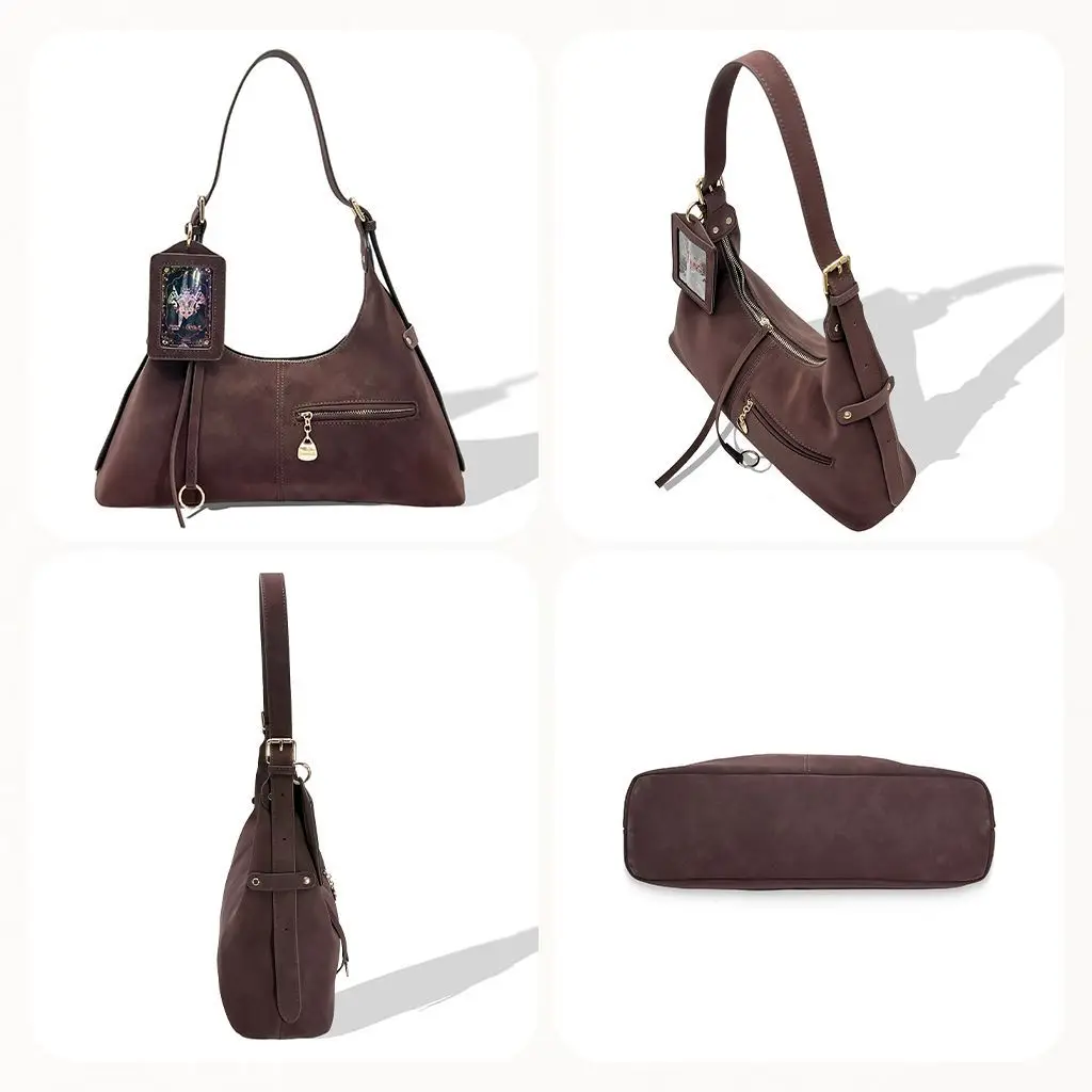 Textured Shoulder Women's Large Capacity Suede Versatile Casual Work Commuter Messenger Portable Exquisite Simple Casual Trend