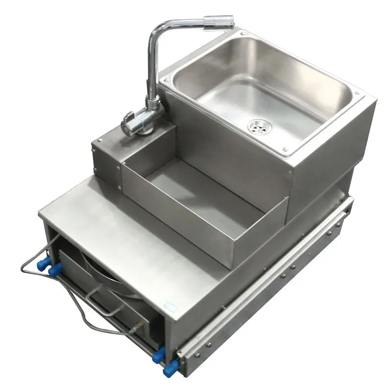 RV sink induction cooker, drawer type 360 degree rotating all copper faucet