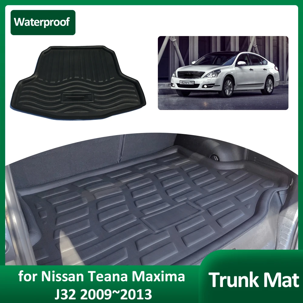 

Коврик для багажника автомобиля для Nissan Teana Maxima J32 2009 ~ 2013 2010, водонепроницаемый чехол для багажника, задняя крышка, аксессуары на заказ