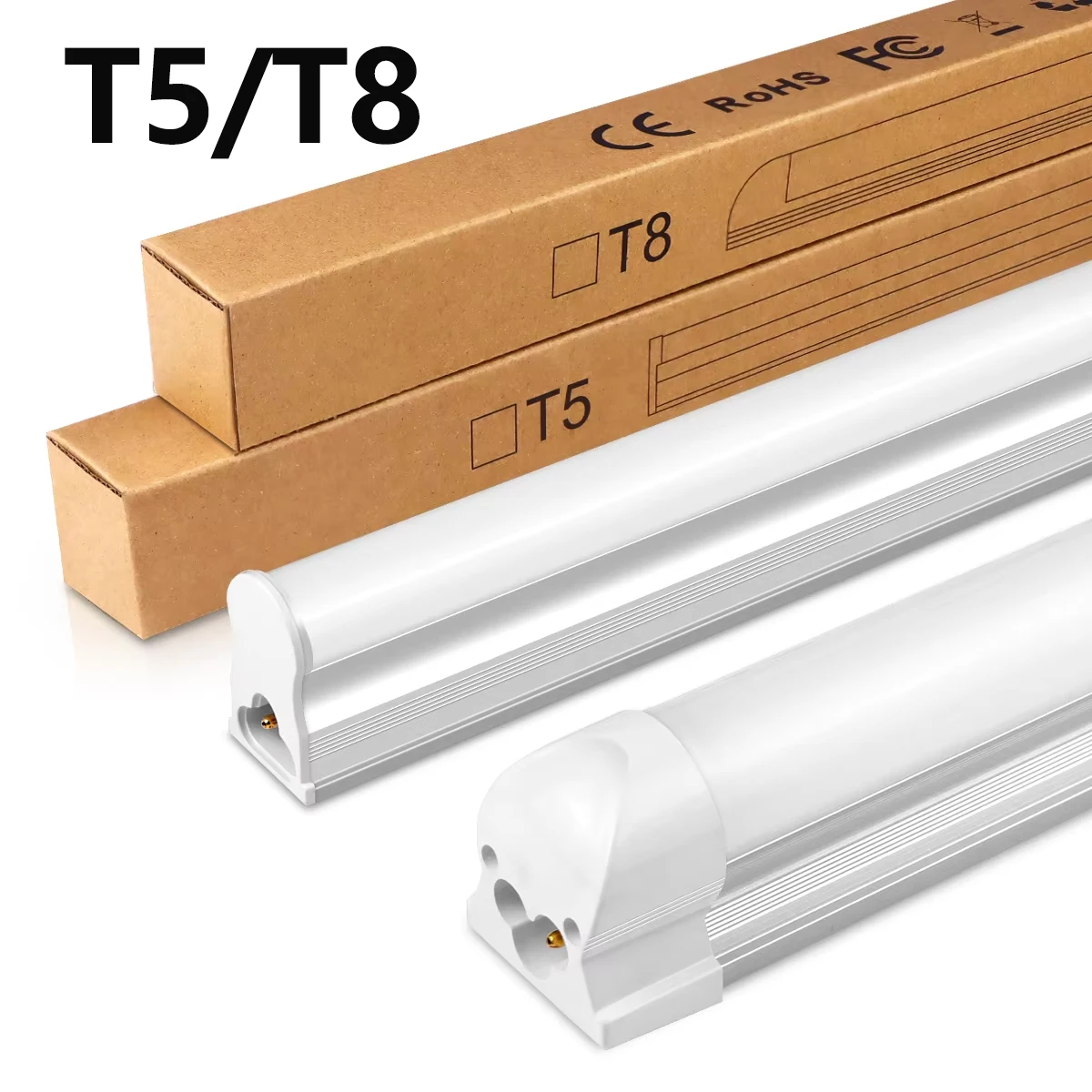 50cm Warehouse Garage Basement Lighting LED Tube Bulb Lamp T5/T8 Home Use 220V Kitchen Lamps Cabinet Light Tube No Power Plug
