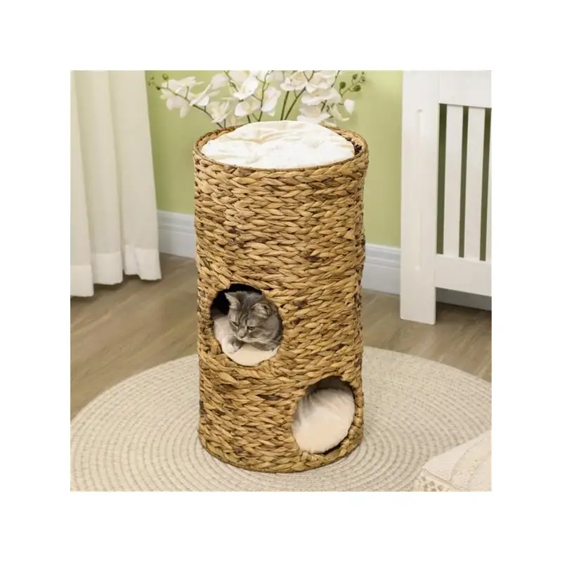 

Wood Cat Tree Climbing Tower for Cats and Kittens - Indoor Pet Furniture