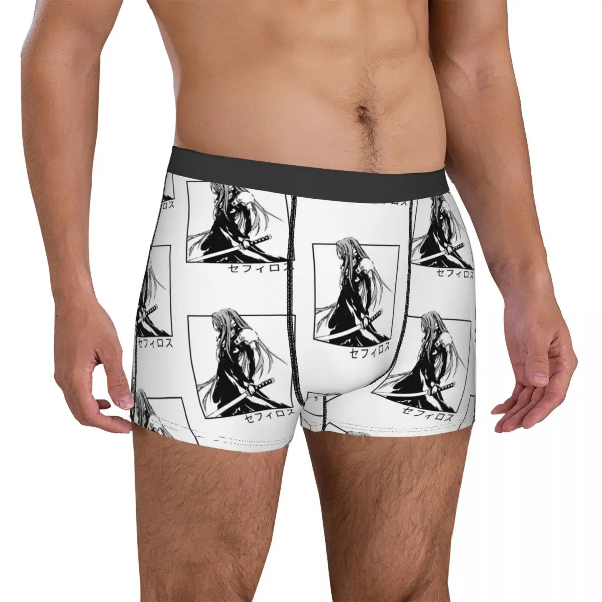 

Sephiroth Ffvii Final Fantasy Cloud Underwear cool man fight video game Plain Underpants Printed Shorts Briefs 3D Pouch ManTrunk