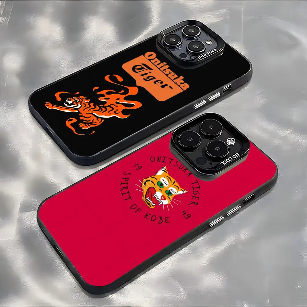 Funda para Teléfono O-Onitsuka T-Tiger, Color Plateado, para iPhone 17, 16, 15, 14, 13, 12, 11 Pro Max Plus