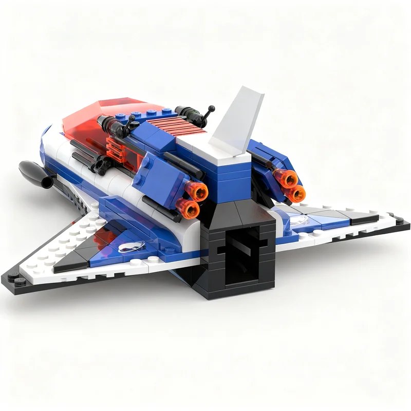 NEW 273PCS MOC Space Battle Ice Planet Shuttle Model Custom Building Blocks Architecture DIY Assembly Display Gift Building Set