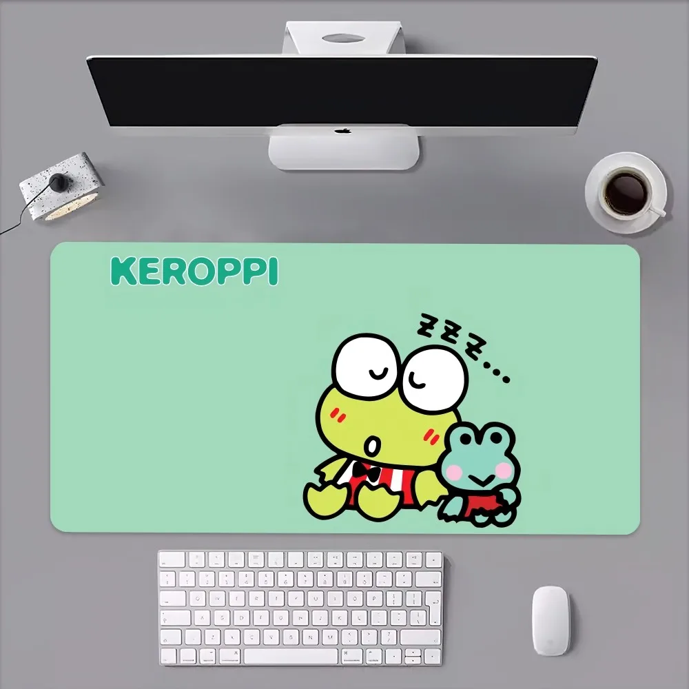 MINISO Sanrio Green KeroKeroKeroppi Cute Mouse Pad Computer Laptop Gaming Office Wrist Guard Non Slip Keyboard Pad