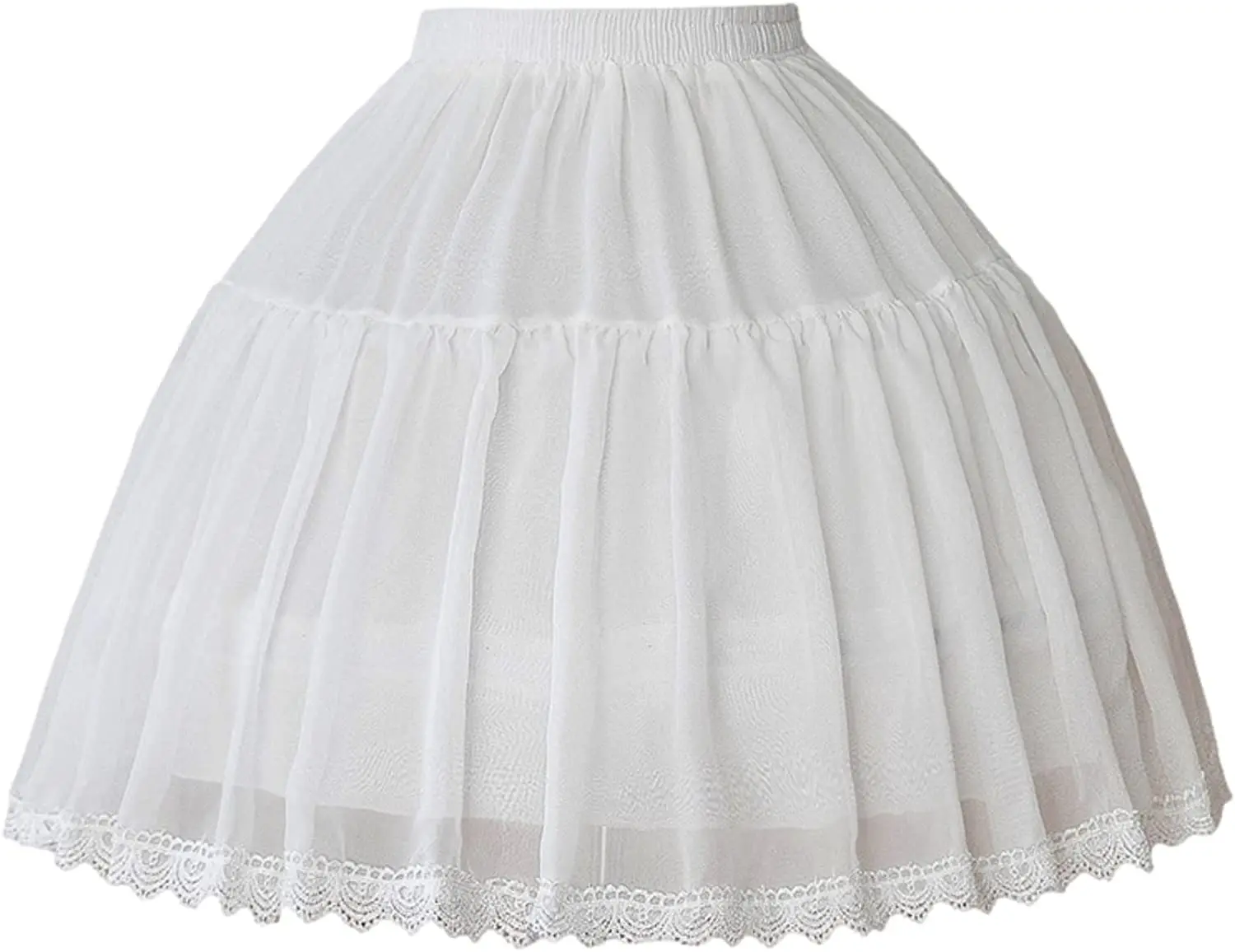 

Women Petticoat Crinoline Underwear Lace Adjustable Hoop Skirt Slips Short Lolita Underskirt for Cosplay Dress