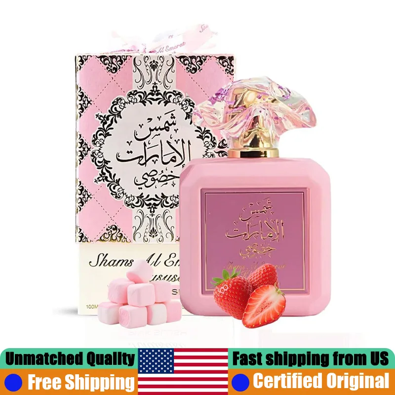 

Ard Al Zaafaran Shams Al Emarat Pink Blush EDP 3.4 Oz Arab Perfumes 100 ML Natural Lasting Floral Fruity Gourmand Unisex Perfume