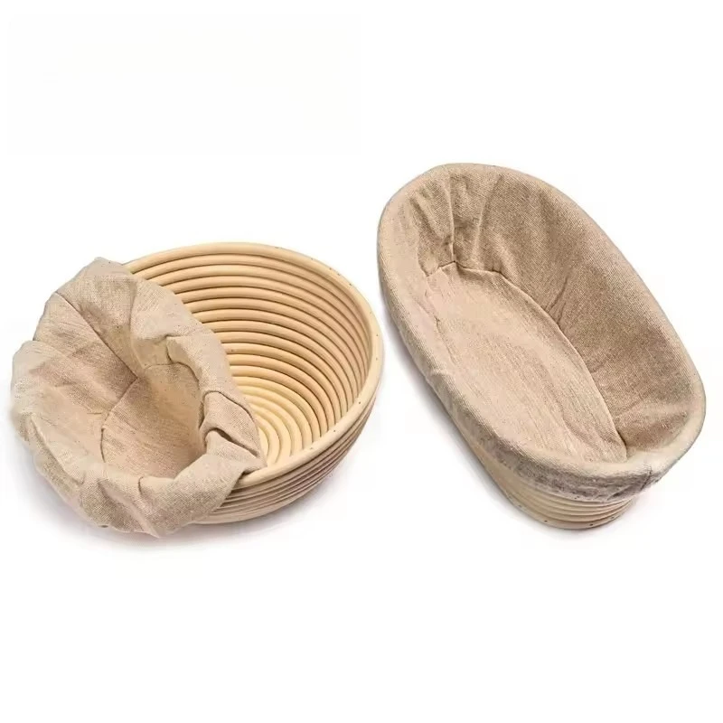 

Natural Rattan Banneton Bread Basket | Handmade Wicker Proofing Bowl | Sourdough Dough Fermentation Basket for Baking