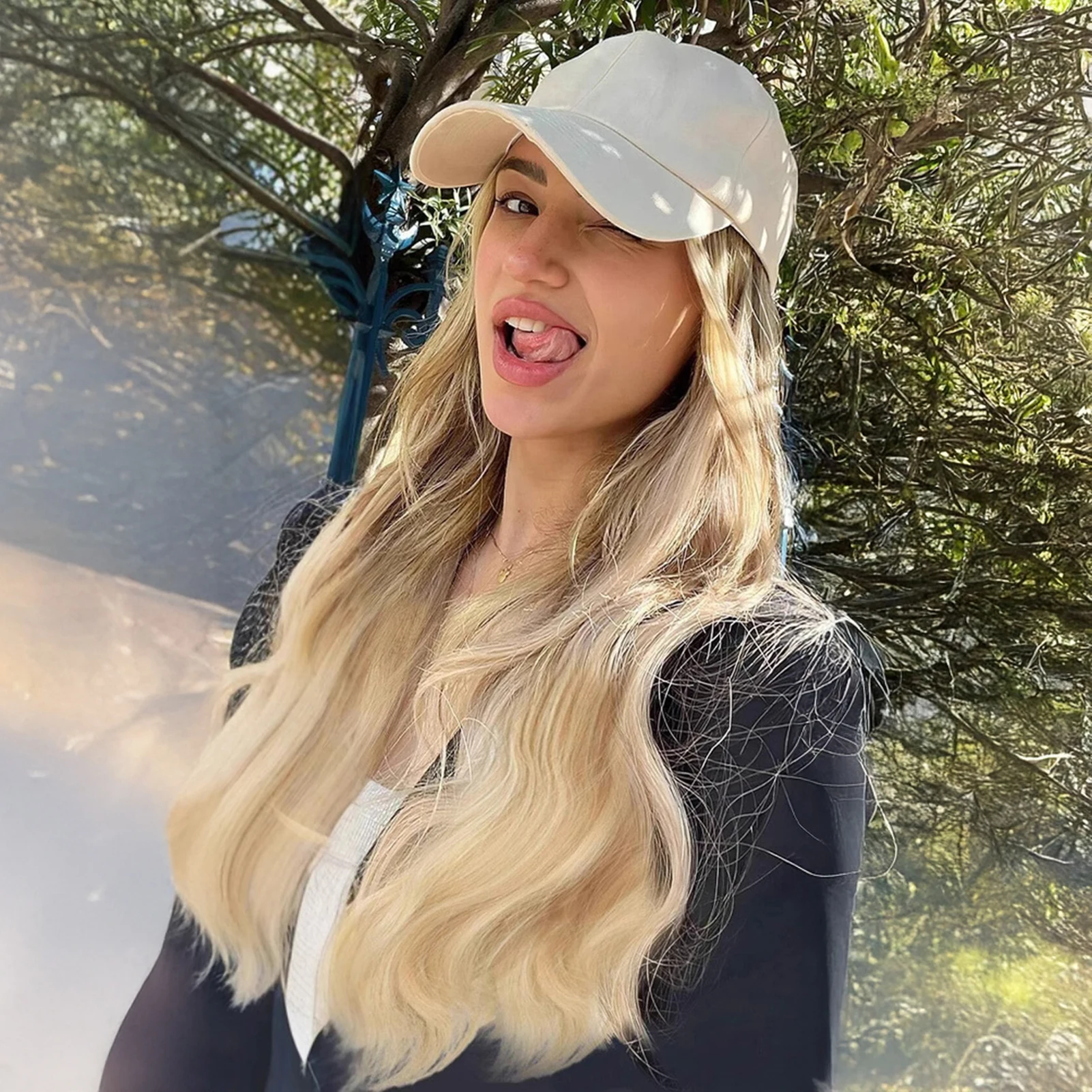 

Бейсбольная кепка, парик с волнистыми волосами, летняя натуральная универсальная шапочка для парика для повседневного ношения, свиданий, вечеринок, работы, дропшиппинг из США