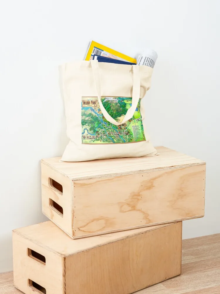 Island Park Idaho Map Tote Bag Canvas stote bag custom canvas bag shopping logo Candy bags