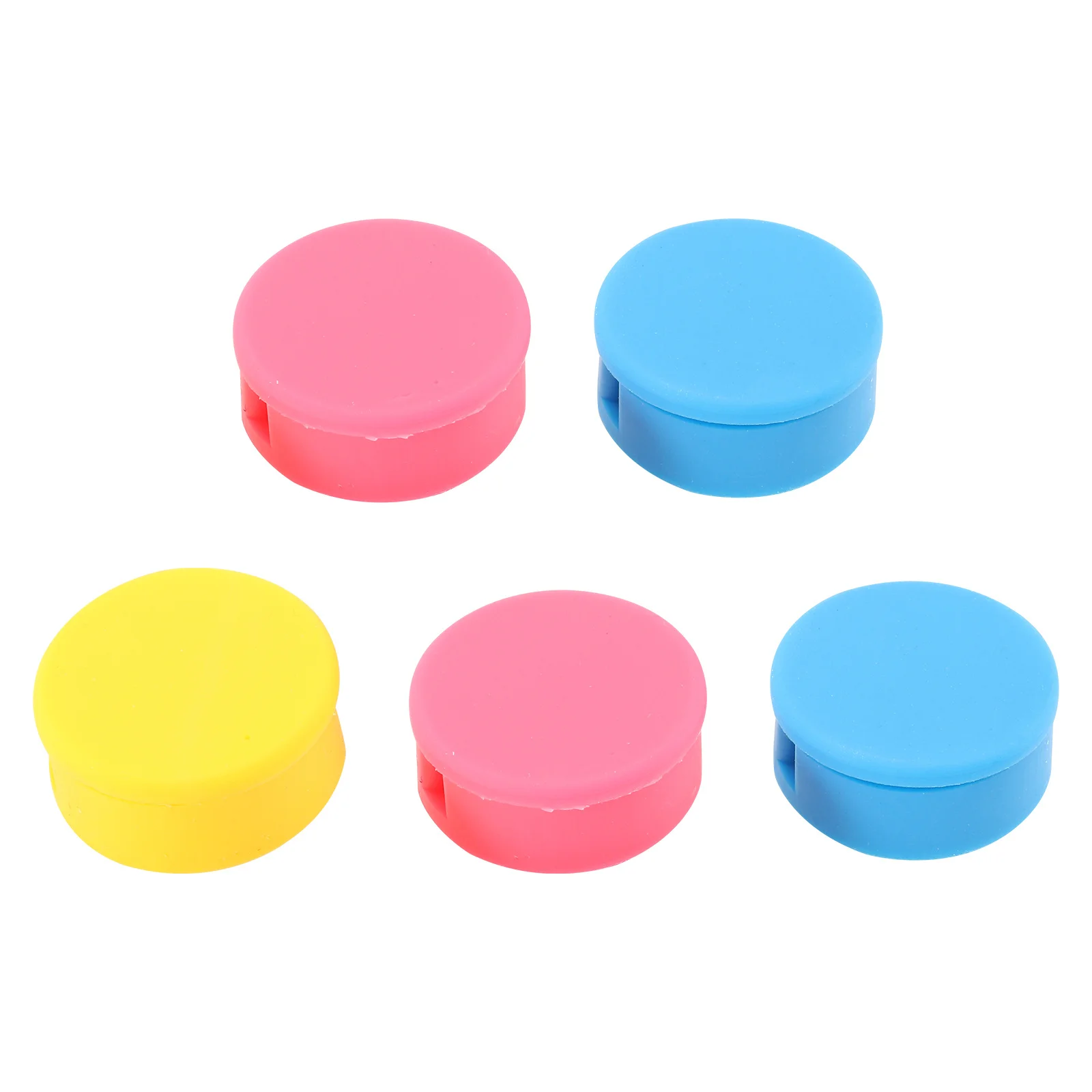 5Pcs Round Silicone Wire Holder Compact Cord Winder for Headphone Cable Management Desktop Organization Random Color