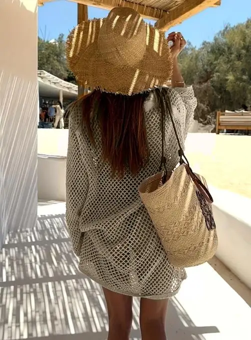 Hot Selling Woolen Outer Layer Sunscreen Knitted Sweater Summer Outfit Thin Loose Sweater Top