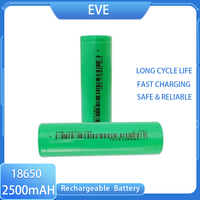 EVE 25P 18650 2500mAh 20A Battery Flashlight Rechargeable Batteries