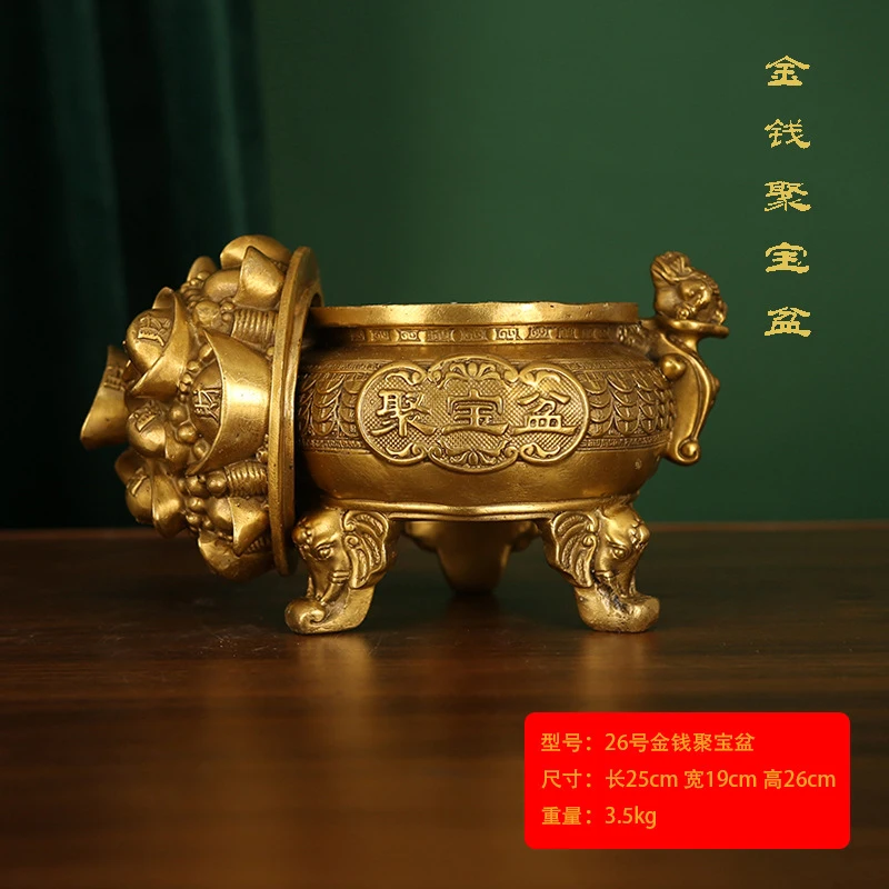Manufacturer Wholesale Brass Golden Toad, Fortune Bowl, Home Metal Crafts, Gift Ornaments, Copper Decorations