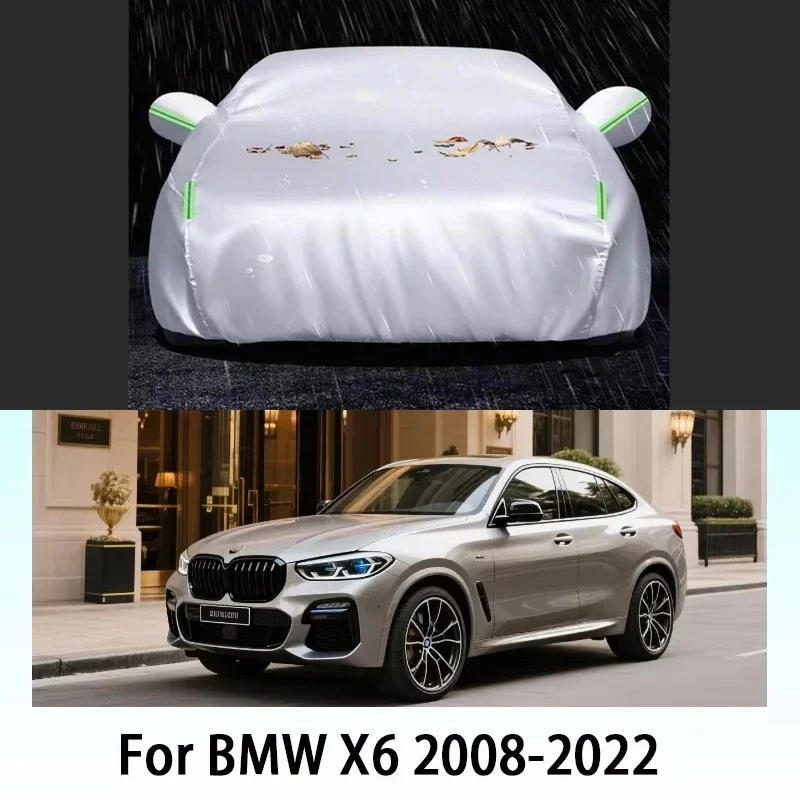 

Полный автомобильный чехол для BMW X6 2008-2022, водонепроницаемый летний солнцезащитный козырек с защитой от УФ-лучей, зимний чехол для защиты от дождя и снега, внедорожника