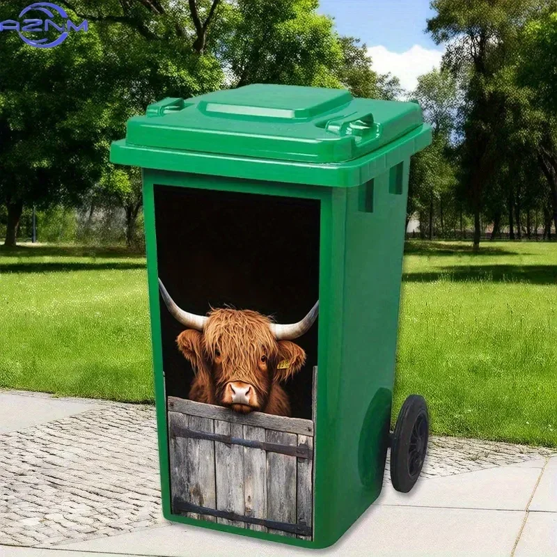 Versatile Household Refresh Decal Decorative Trash‑Can Sticker for Living Area Beautify