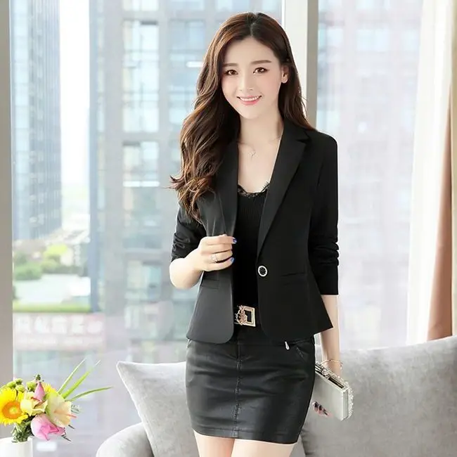 بدلة نسائية مصممة خصيصًا من Orta Jaet احترافية بقصة ضيقة كاجوال لربيع وخريف جديد بأزرار على الإنتاج الصيني #2