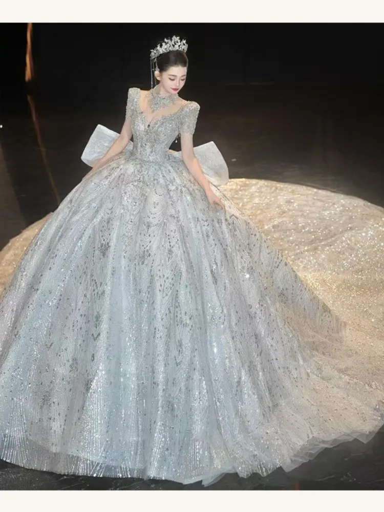 Heavy Industry's new high-quality custom-made dress with a main fabric style and large tail skirt