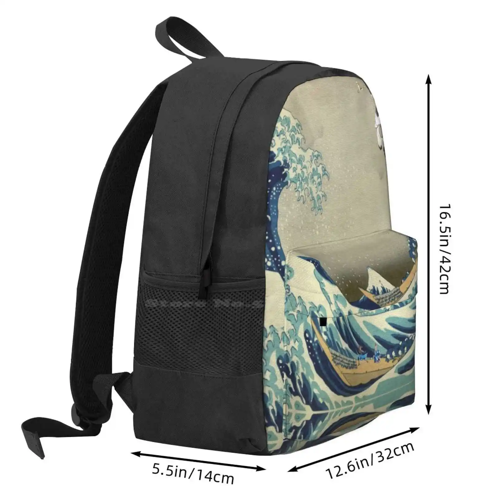 Mochila escolar The Great Wave Off Katara, bolso de moda, Kanagawa Anng Flying Bison The Last, gran oferta