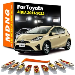 MDNG 10Pcs No Error Signal Lamp For Toyota AQUA 2011 2012 - 2019 2020 2021 2022 LED Interior Dome Map Trunk Light Plate Bulb Kit