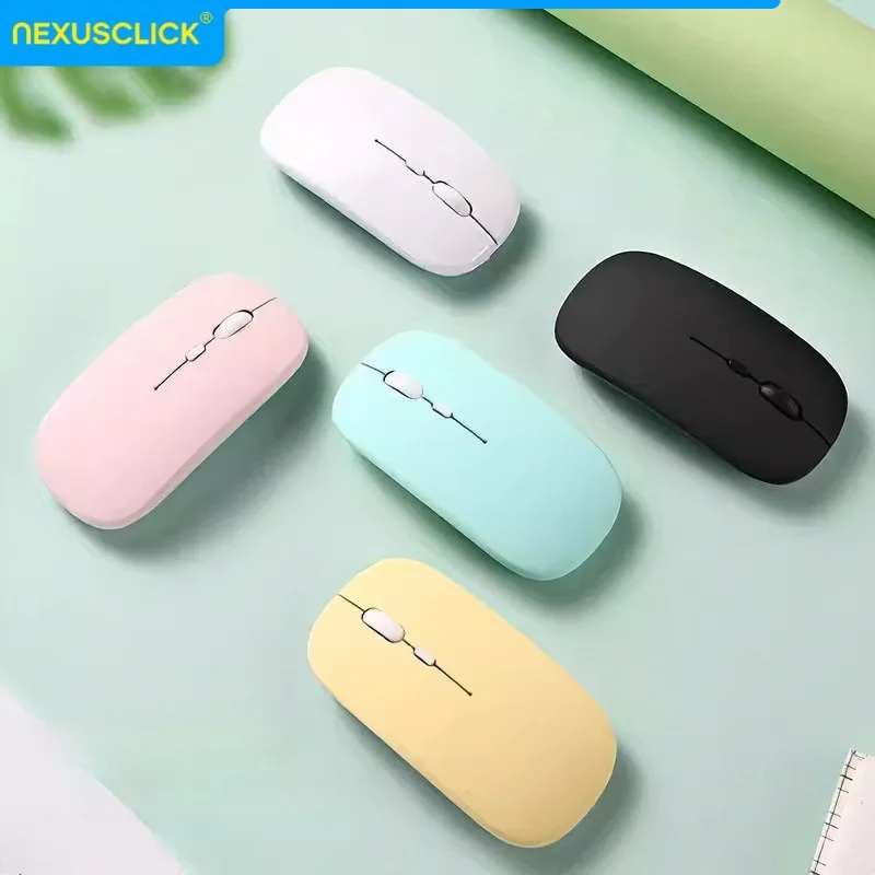 NexusClick Slim Wireless Mouse, 2.4GHz Optical 1600DPI Gamer Office Quiet Mice Ergonomic Design With USB Receiver For PC Laptop