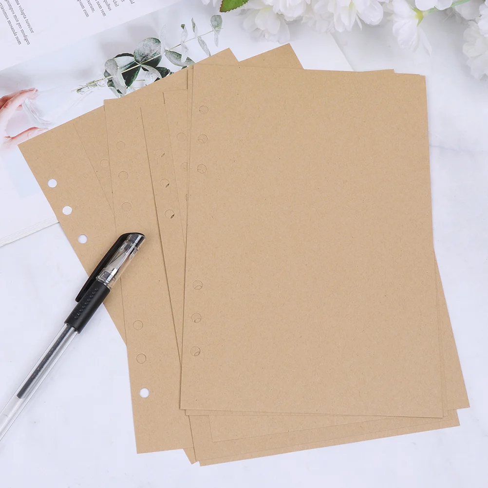 

3pcs A6 Blank Refill Paper Loose Leaf Insert Replacement Core For Wirebound Spiral Notebook Journal Organizer Planner