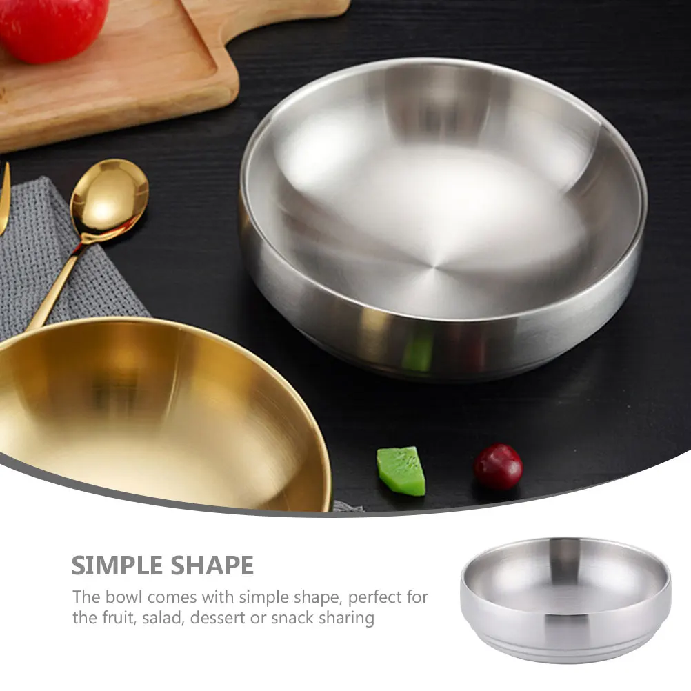 

Bowl with Handle Stainless Steel Cold Noodle Salad Soup Household Large Serving Baby