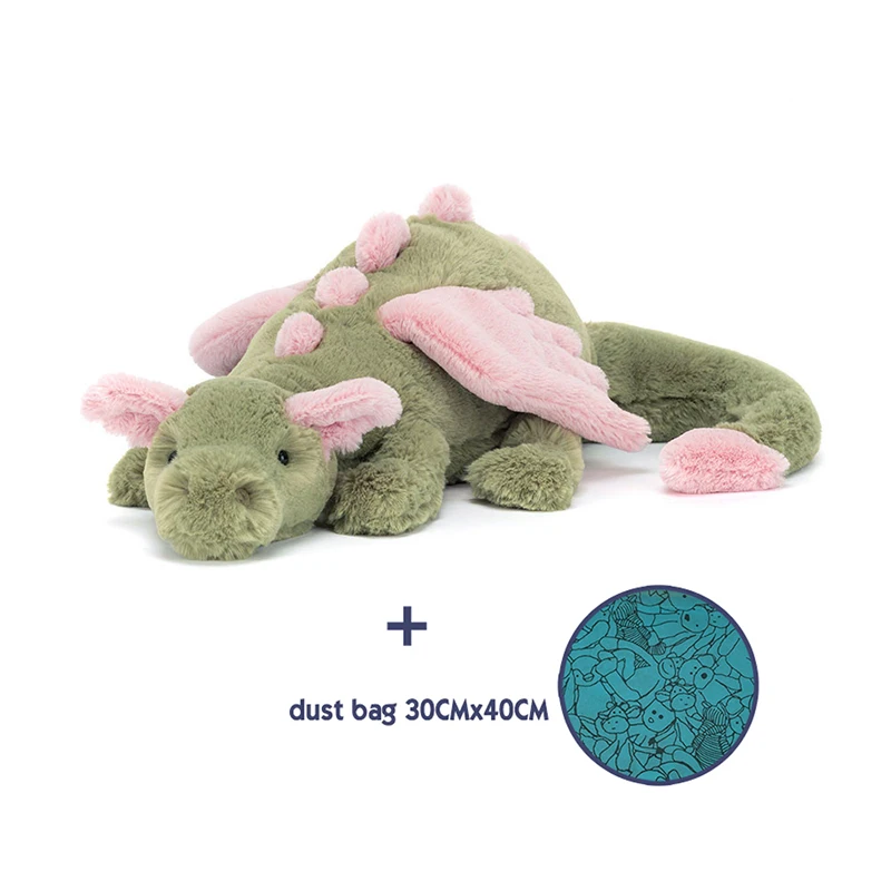 

Malachy Dragon Plush Toy, Green, 50cm, with tag. Malachy Dragon comforting plush toy, birthday plush toy gift.