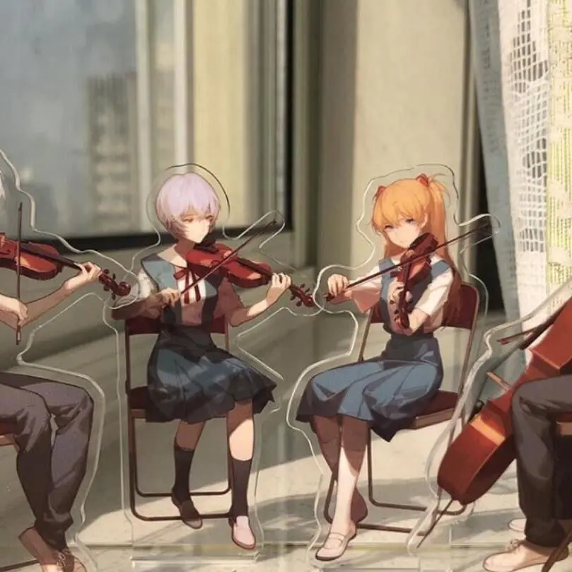 

EVA Acrylic Stand Figure Asuka Langley Soryu Ayanami Rei Anime Peripheral Cute Originality Quartet Desktop Ornament New Gift