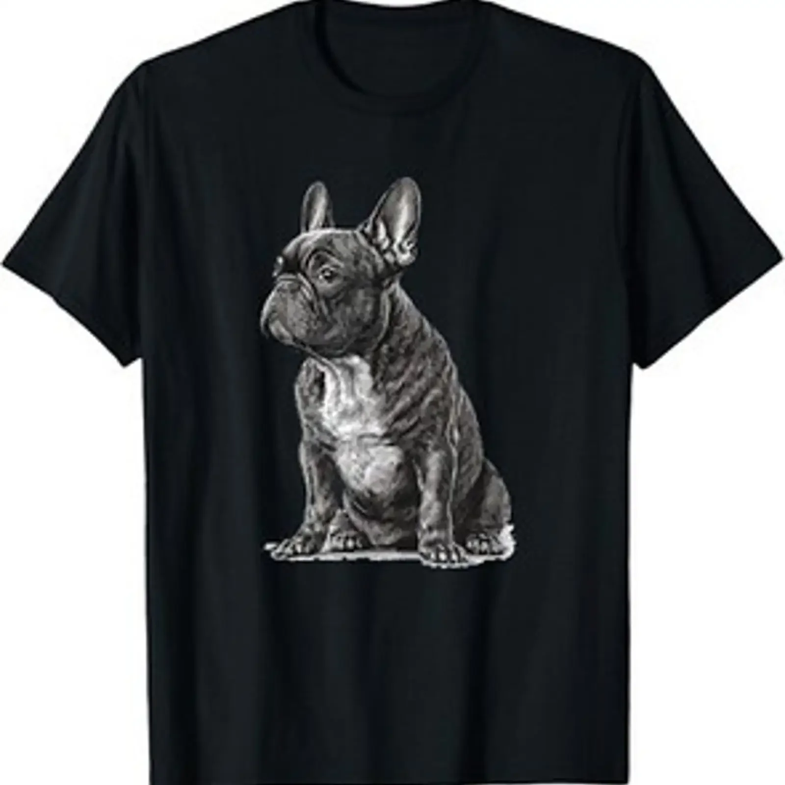 Camiseta Divertida de Bulldog Francés Frenchie Blanco y Negro, Regalo para Perro, Estilo Vintage, Lavada, Versátil, Suave y Cómoda