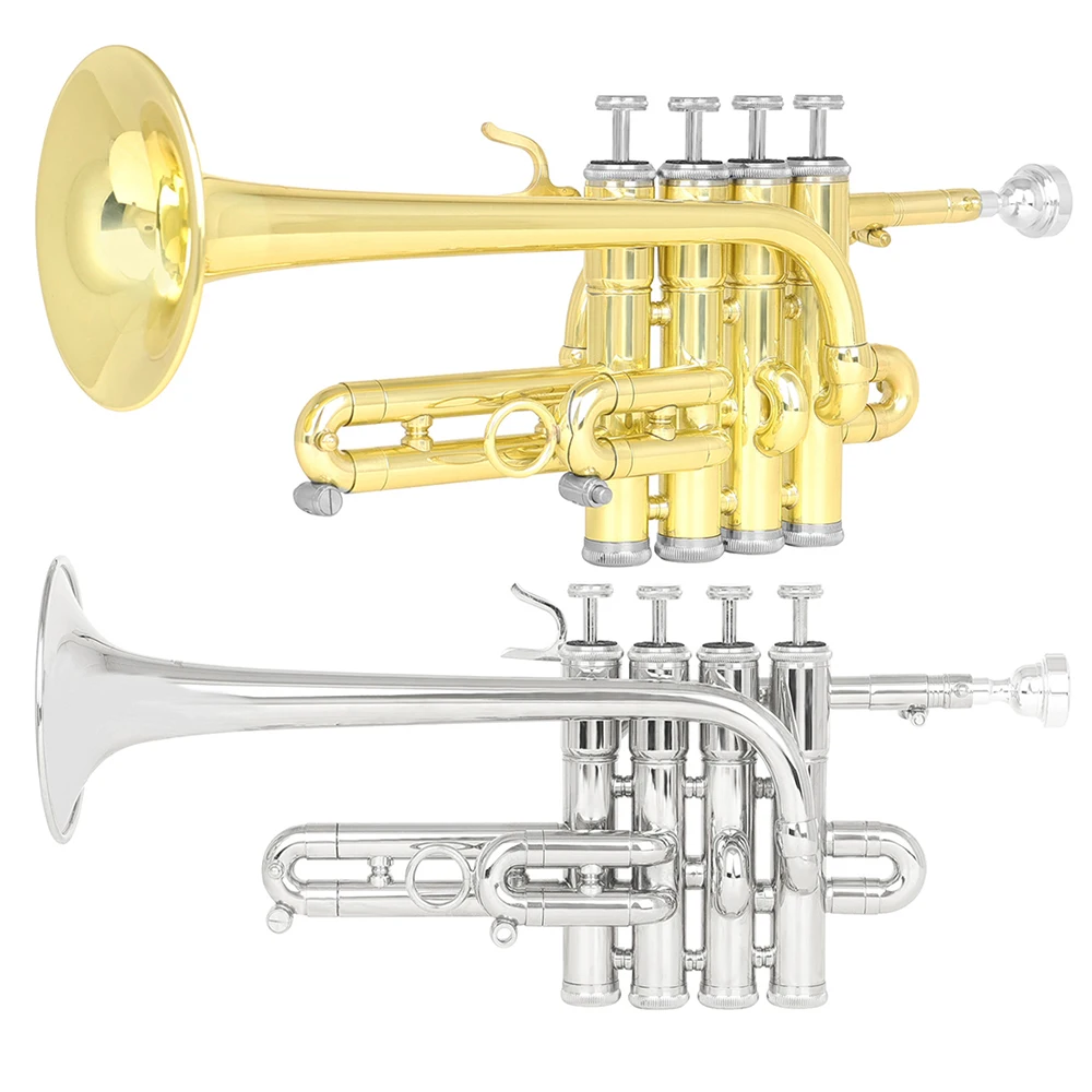 SLADE Trompeta de afinación profesional Bb Trompeta especializada de clasificación musical Trompeta de instrumentos de latón con accesorios ﻿