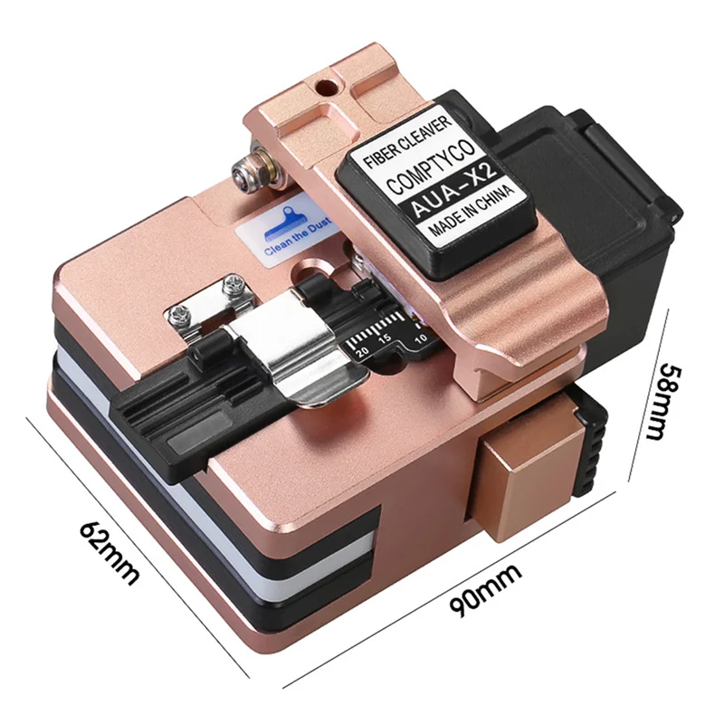 NEW  -X2 High Precision Fiber Cleaver with Waste Fiber Box,FTTH Fiber Optic Cold Connection Hot Melt Cable Cutter Tools