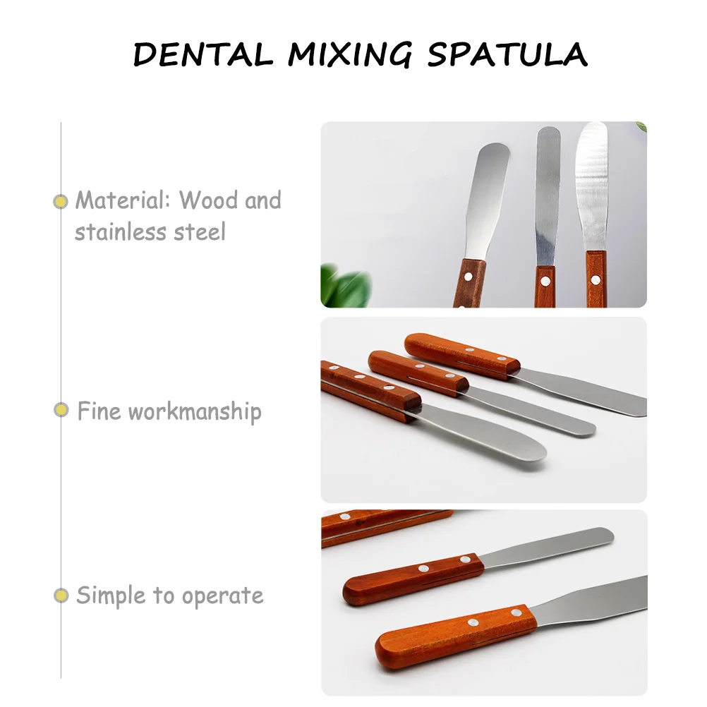 3 Pcs Plaster Alignate Spatula Mixing Tool Tools Stainless Steel Alginate Mixer Blender