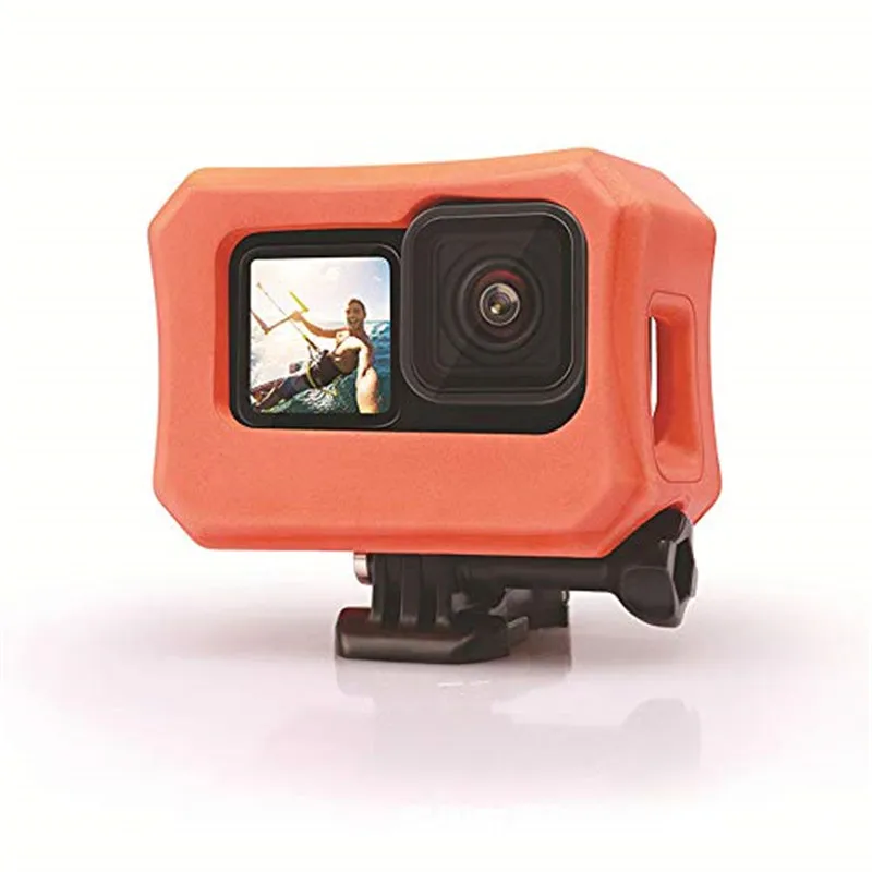 Orange Floaty Case for GoPro Hero 12 11 10 9 Black Camera Accessories Diving Floating Protective Cover for Go Pro 10 9