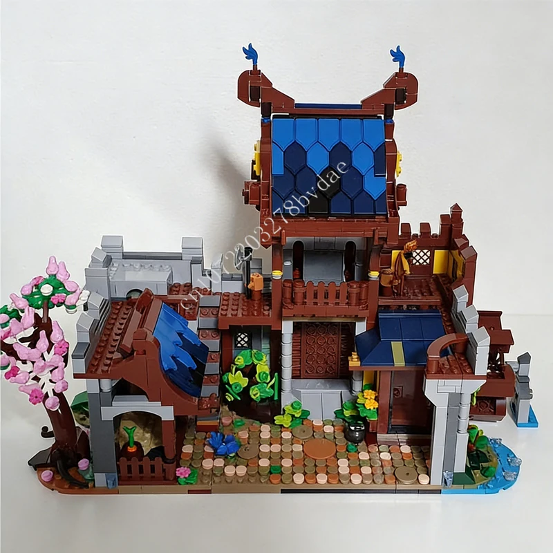 3876 ELEMENTÓW MOC Średniowieczny Zamek Model Budowlany Średniowieczna Forta Falconera Klocki Techniczne Zestaw DIY Zabawka Prezent Świąteczny Dla Dziecka