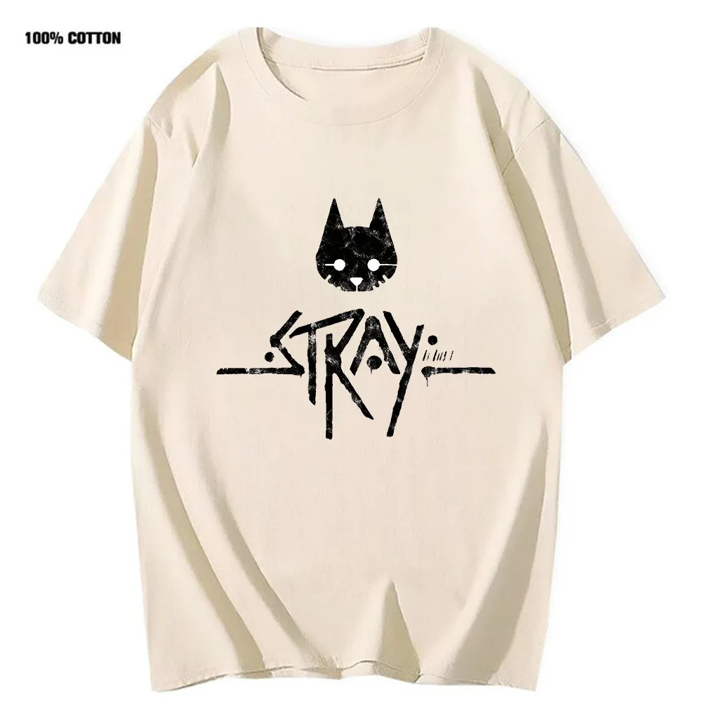 Stray Cat Game T Shirt Women Clothes 100%Cotton Men Unisex Casual Female Harajuku Camisas Streetwear Short Sleeve Tee Game Shirt