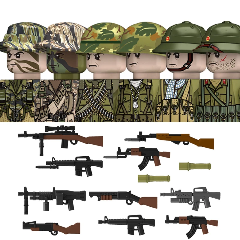 WW2 Militär-Infanterie-Soldaten-Figuren Bausteine Großbritannien USA Sowjetunion Legion Gepanzerte Truppen Waffen Helm Bausteine Spielzeug Geschenk