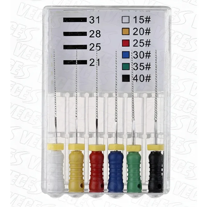 10box  Dental Hand Use K-Files 21/25mm Stainless Steel Endodontic Root Canal Files Dentist Tools Dental Files Lab Equipment