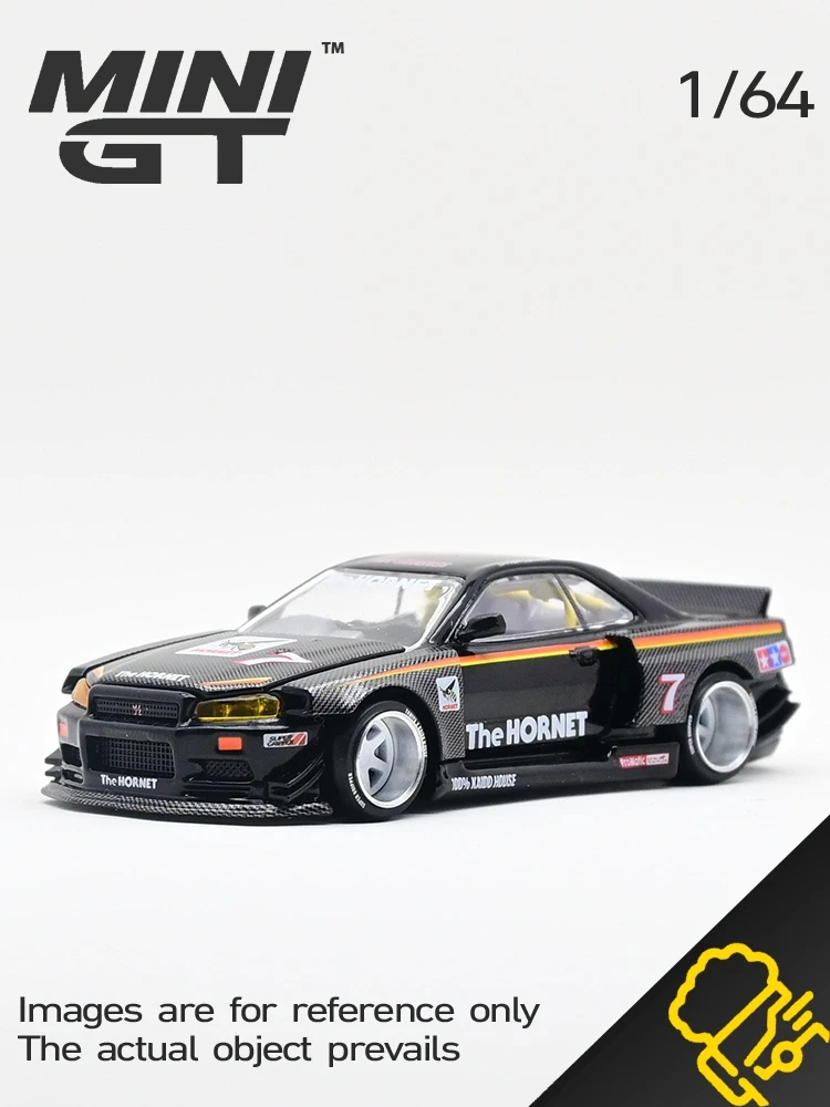 Minigt & kaido house 1:64 Tamiya KHMG093 NISSAN GTR R34 #7 Collection die cast alloy car model decoration gift