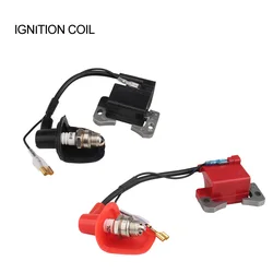 Performance Red IGNITION COIL for 43cc 47cc 49cc Mini Quad Pocket Dirt Bike ATV 2-Stroke Engine part with spark plug