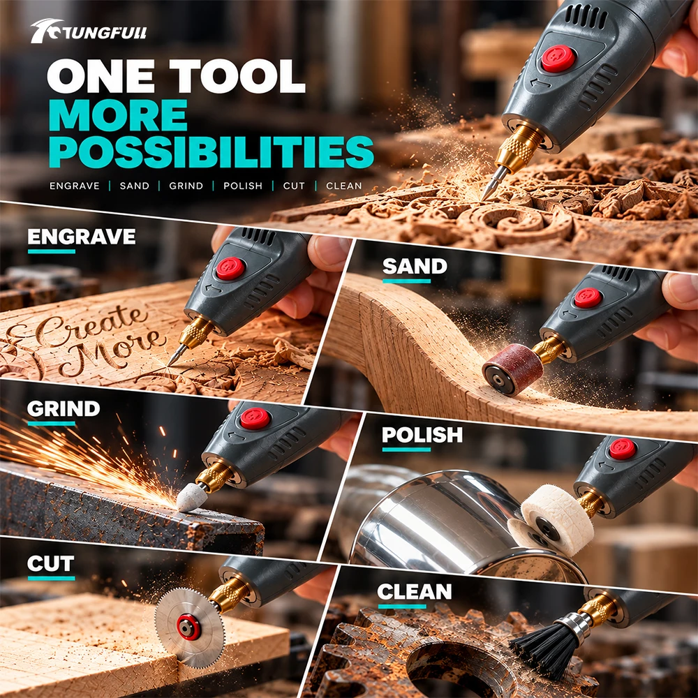 Cordless Rotary Tool 5‑Speed A - огляд і ціна Cordless Rotary Tool Kit Accessories
