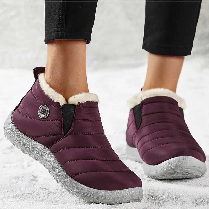 Women Shoes Warm Fur Winter Flats Slip On Flat Shoes For Women Winter Shoes Casual Loafers Zapatos Mujer Winter Sneakers Women