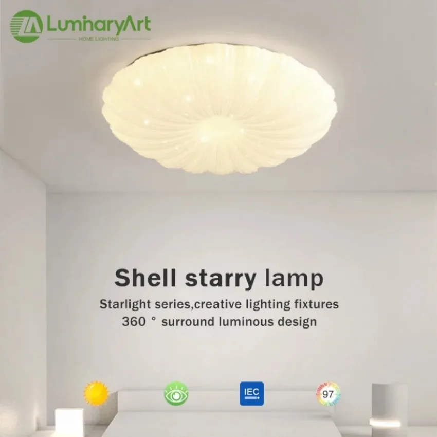 

LED Circular Ceiling Lamp Modern Simple Creative Home Starry Sky Lamp Bedroom Living Room Study Decoration Lighting AC90-260V