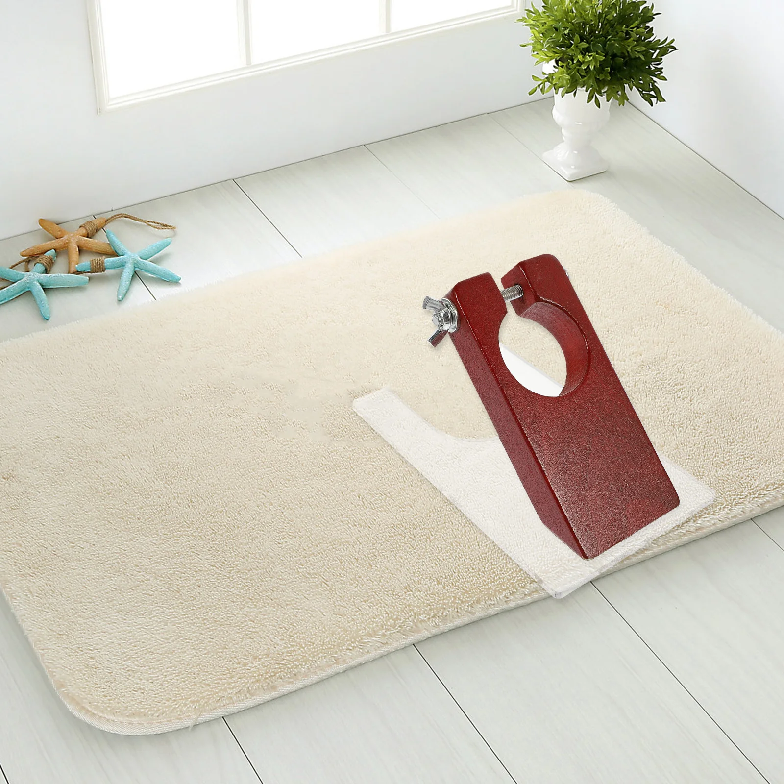 

Carpet Trimmer Holder High-Grade Wood Acrylic Tufting Guide Practical Shearing Holder Storage Base for Carpet Base