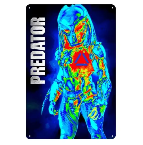 Predator Arnold Schwarzenegger Movie Metal Poster Tin Sign 20x30cm Plate