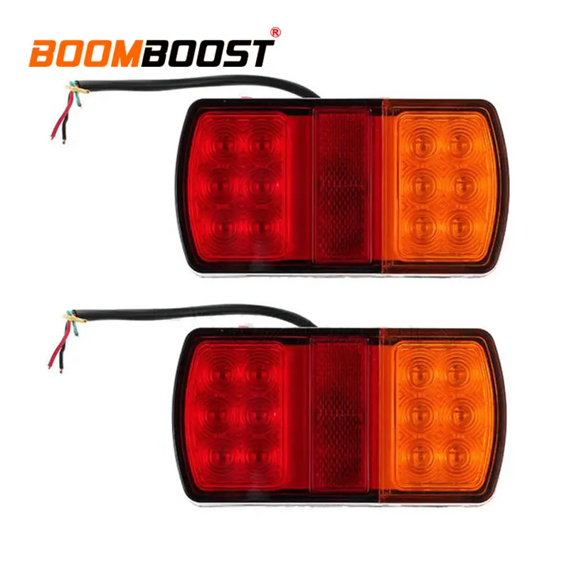 

4in1 LED Tail Light 12/24V E4 Waterproof 12LED Stop Tail Indicator Reverse Lamp for Trailer Truck Ute Boat Caravan 1 Pair
